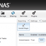 Transmission en tant que plug-in dans FreeNAS