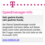 Telekom Speed Manager desactivado