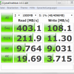 ASUS Zenbook UX32vd: ExpressCache-SSD besser nutzen Ein CrystalDiskMark-Ergebnis der SSD im UX32Vd