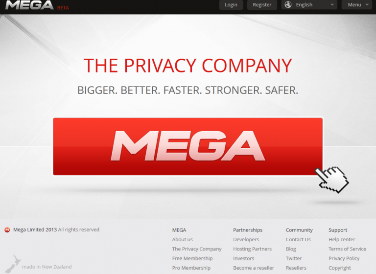 MEGA.co.nz: 50 GB mit automatischer Verschlüsselung mega 768x575