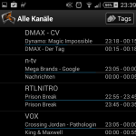 TVHguide für Android: tvheadend-Client