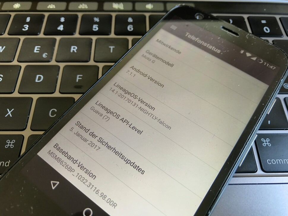 LineageOS 14.1 (Android 7.1.1) sur Moto G (falcon)