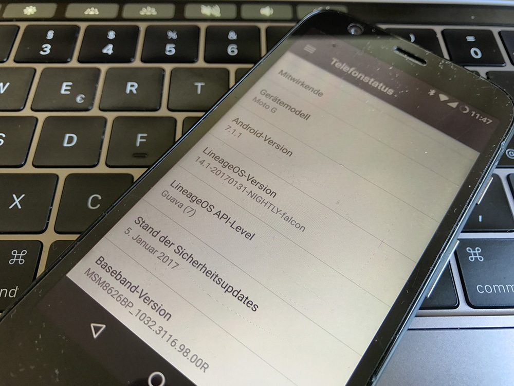 LineageOS 14.1 (Android 7.1.1) auf Moto G (falcon)