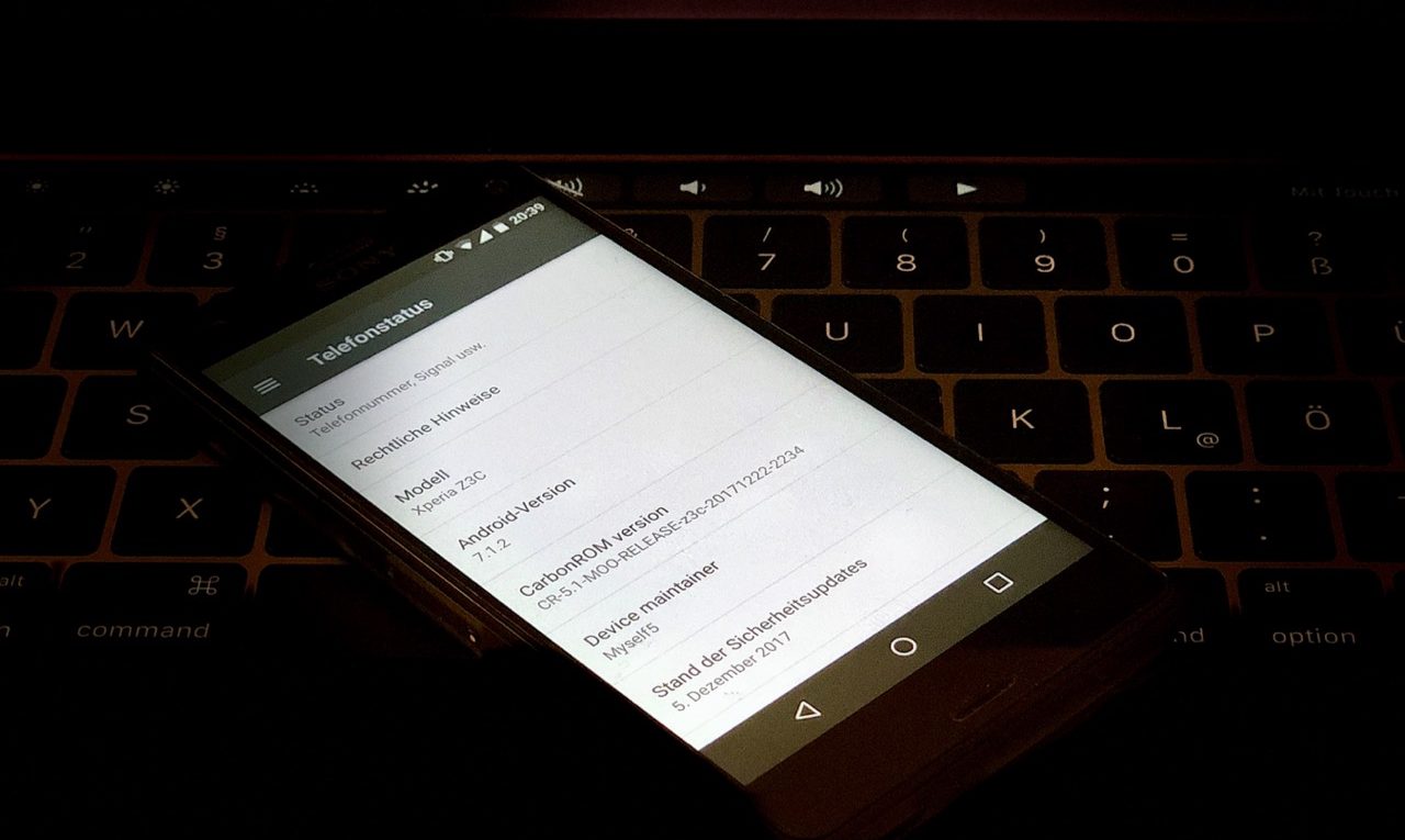 Sony Z3 Compact con Android 7.1.2 - sólo posible a través de ROMs personalizadas