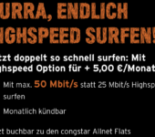 Congstar Highspeed-Option (Quelle: congstar.de)