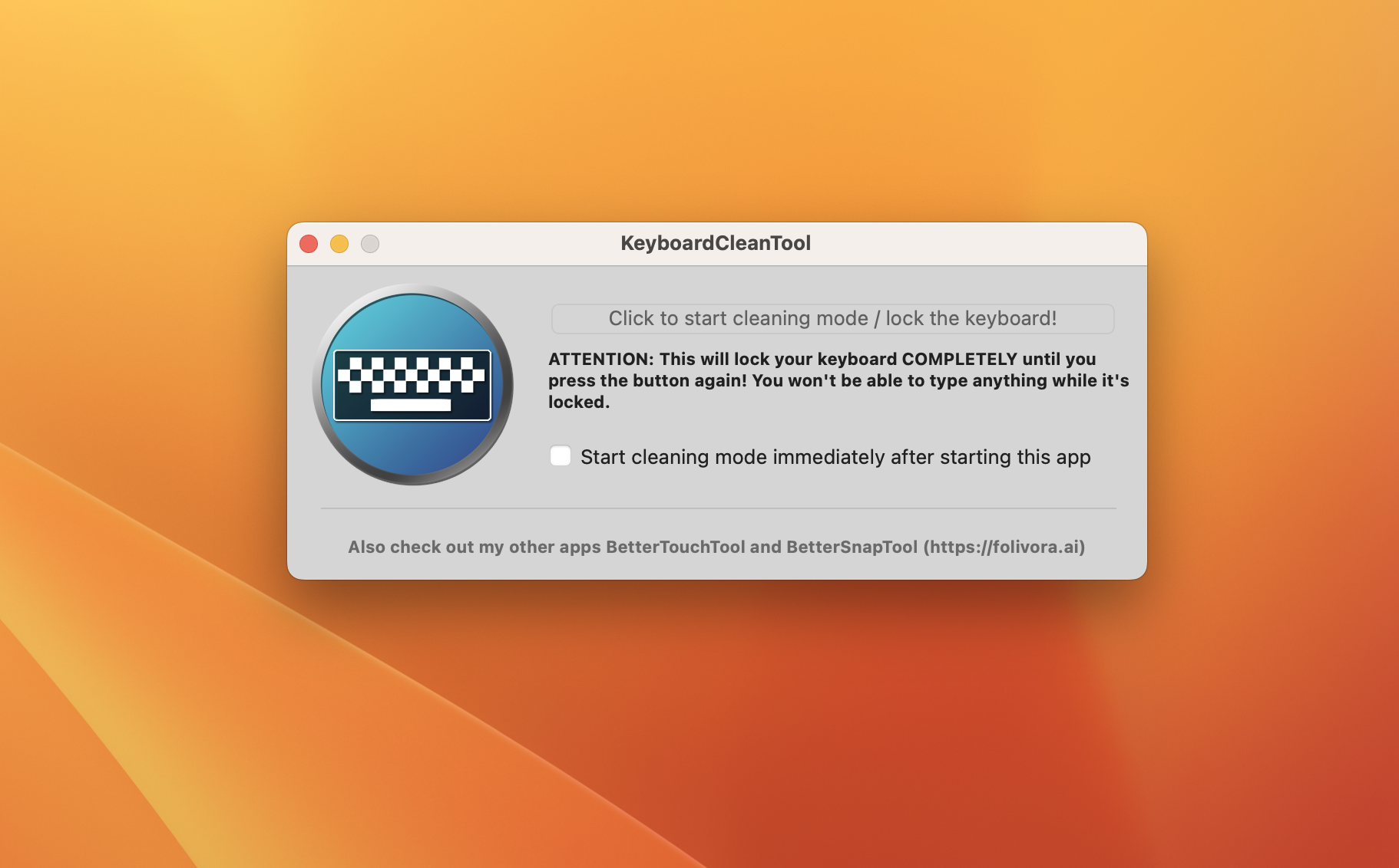 KeyboardCleanTool useful helper for keyboard cleaning (macOS) tech
